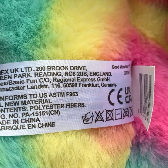Care Bears Good Vibes Jumbo Plush Smiling Bear Rainbow 24" Soft Toy - Picture 4 of 15